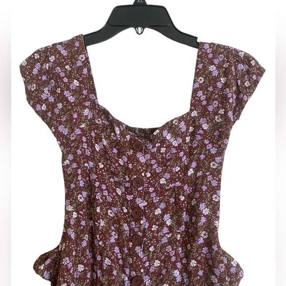 AEROPOSTALE Floral Boho Chic Fit/Flare Dress Frock Cottagecore Size XS - Picture 9 of 13